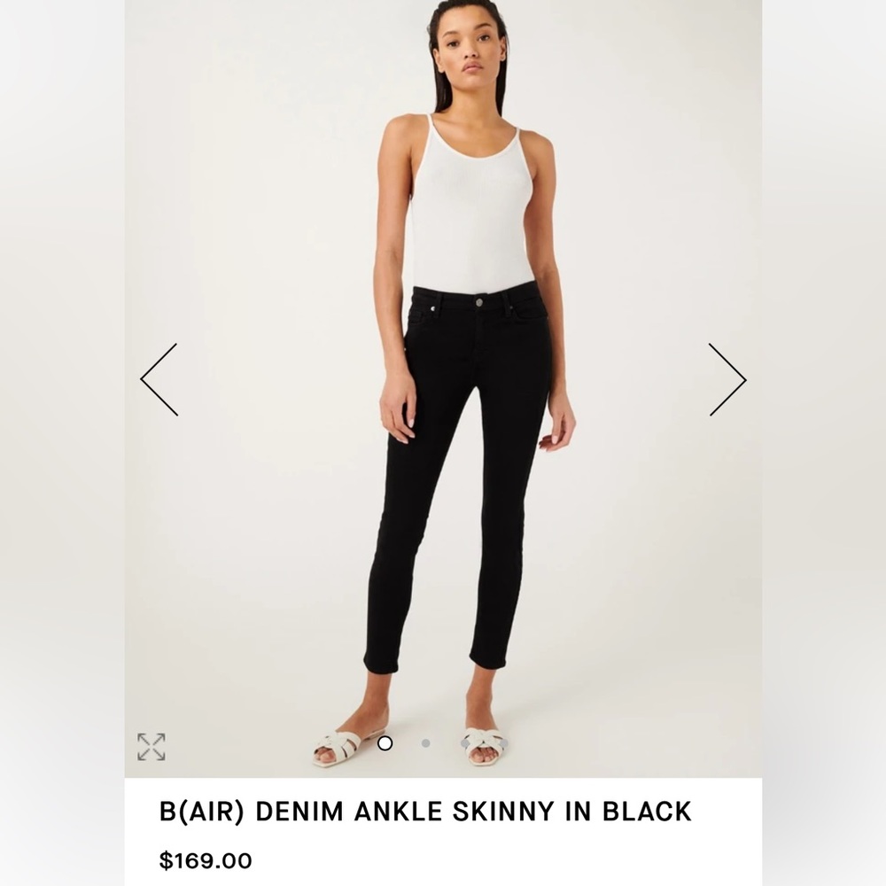 Seven b(air) skinny black ankle jeans